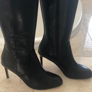 coach Remi leather high heel boot black size 6.5